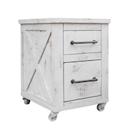 Transitional File Cabinet with Casters