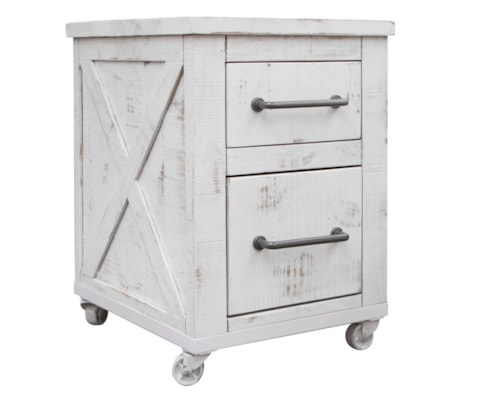 Transitional File Cabinet with Casters