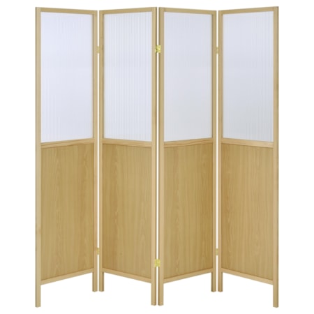 4-Panel Room Divider Folding Shoji Screen