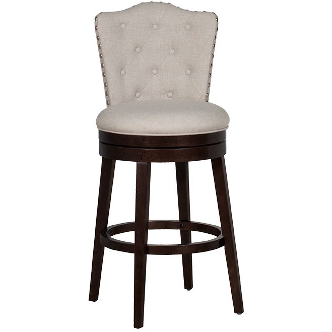 Hillsdale Edenwood 5945-832 Transitional Swivel Bar Stool With Button ...