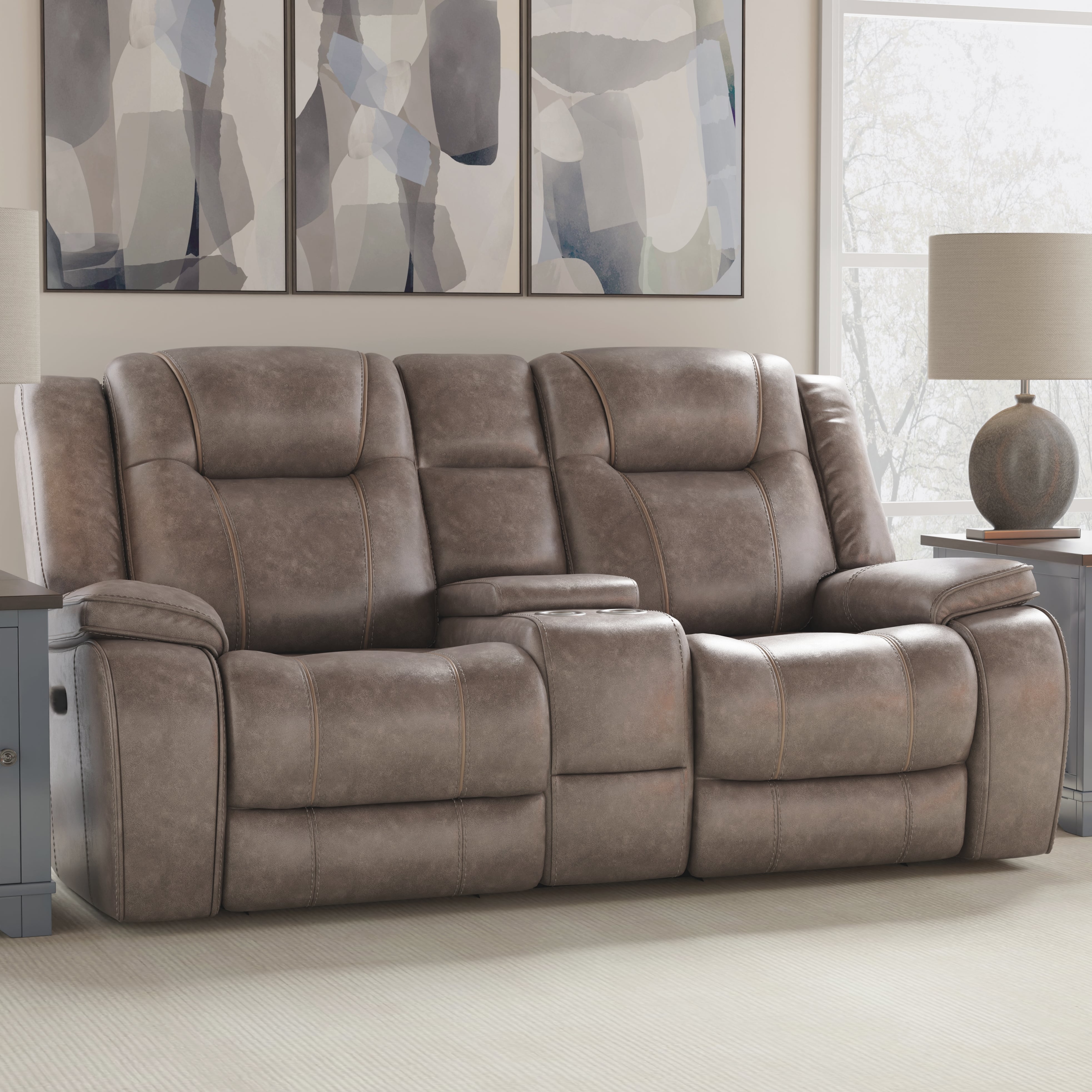 Manual Reclining Sofa And Loveseat