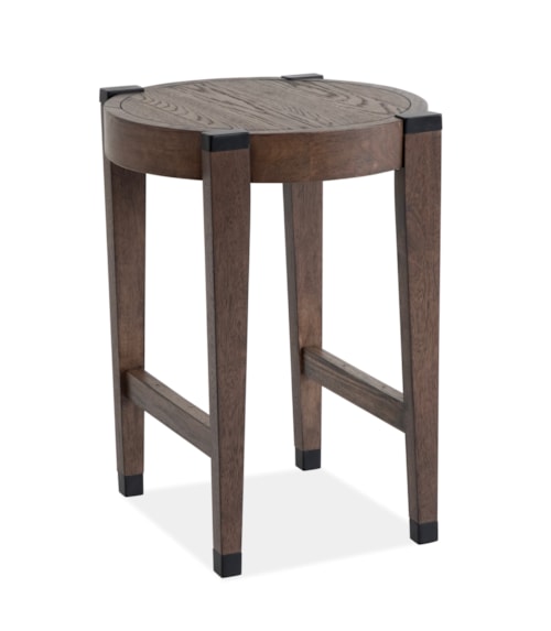Transitional Round End Table