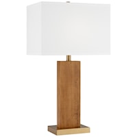 Table Lamp-Solid Wood Column