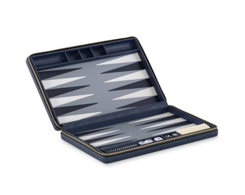 Travel Backgammon Board Blue