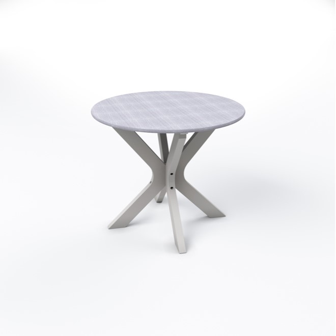 23" Rd. End Table w/Rustic Polymer Top