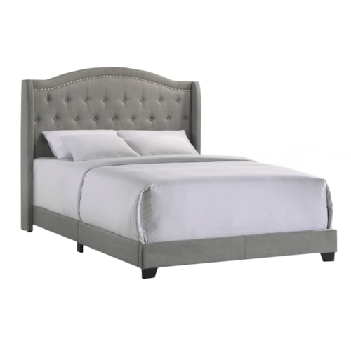 Transitional Rhyan Queen Upholstered Bed