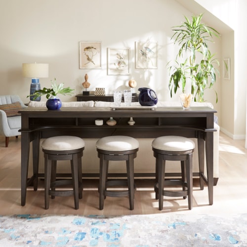 Transitional 4 Piece Console Bar Table Set