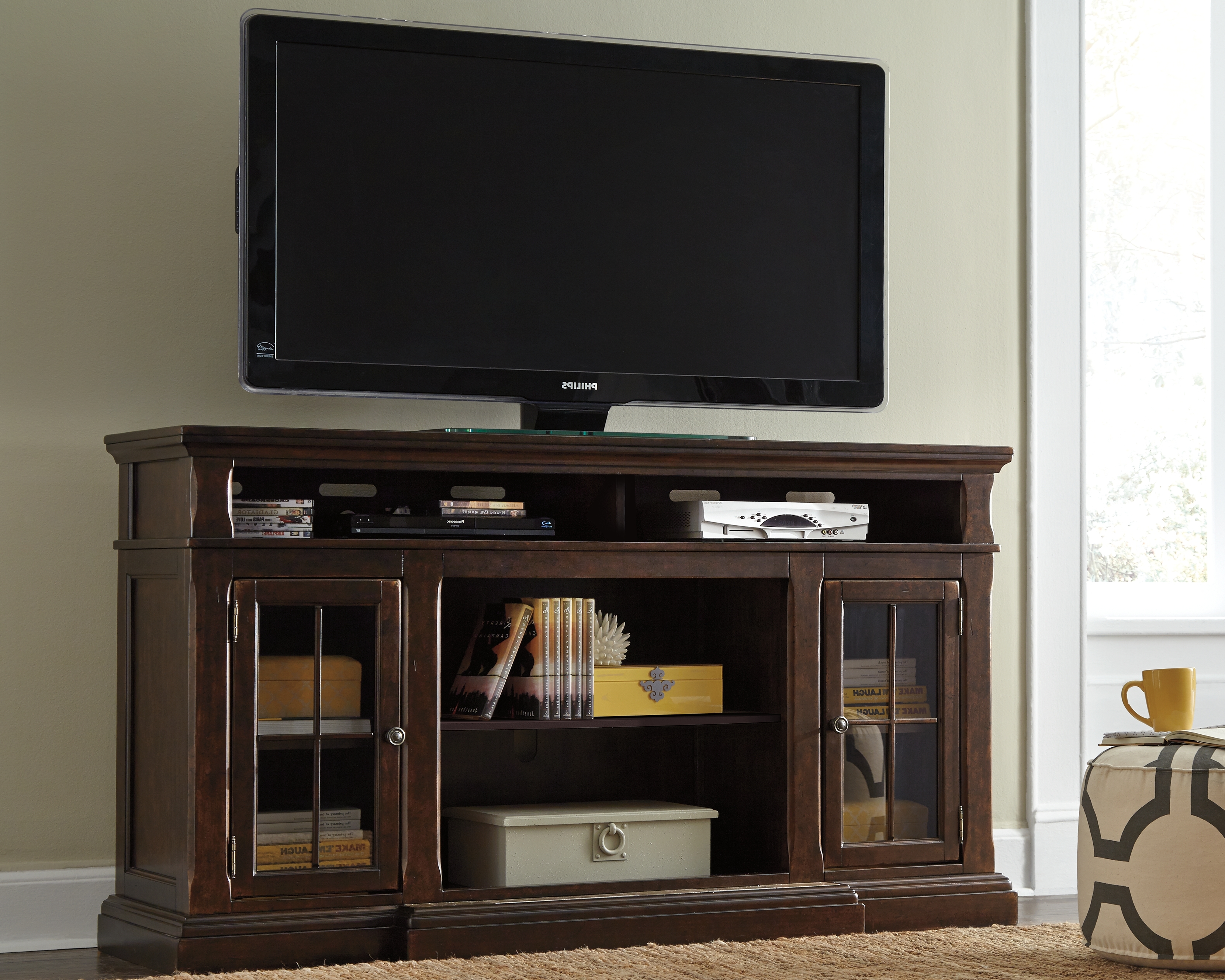 XL TV Stand W/ Fireplace Option