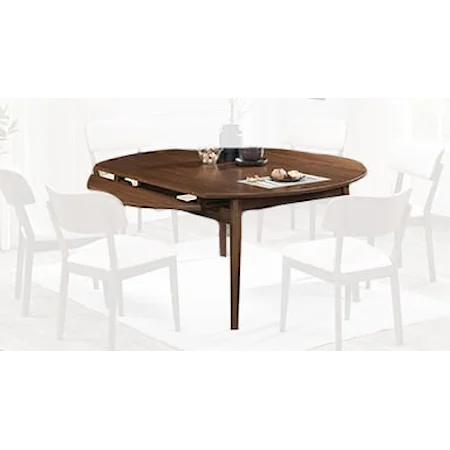 Transitional 65" Dining Table with Self-Storing Leaves