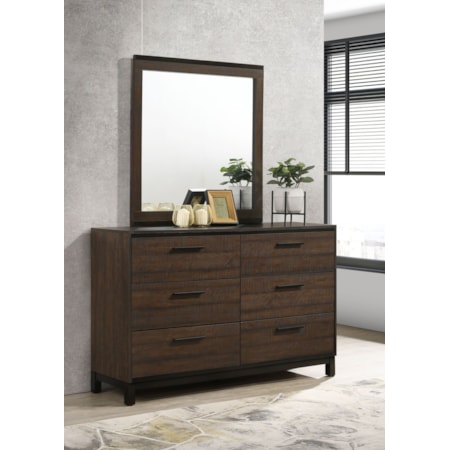 Edmonton 6-drawer Dresser w/ Mirror