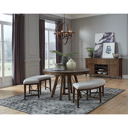 3-Piece Dining Set with Benches