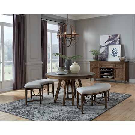 3-Piece Dining Set with Benches