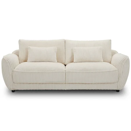 Contemporary Sofa with 2 Lumbar Pillows