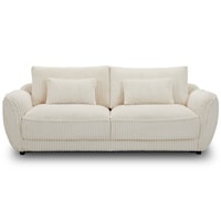 Contemporary Sofa with 2 Lumbar Pillows
