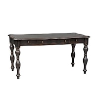 Traditional Black Writing Desk with Storage