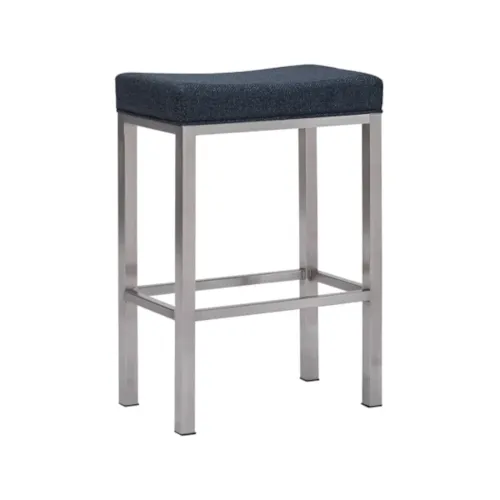 Seattle Non-Swivel Backless Brush Stainless Steel Counter Stool