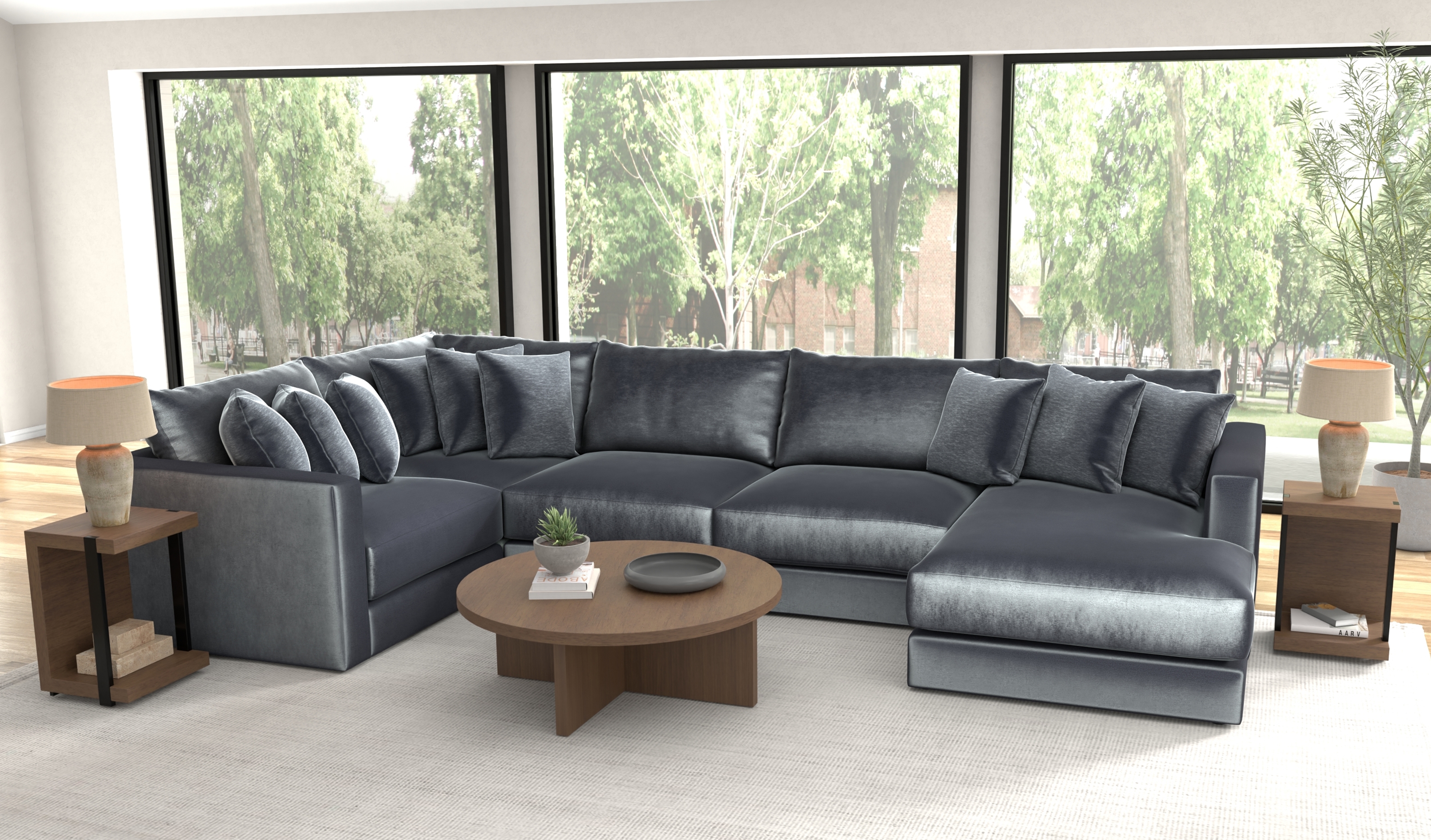 Jackson Furniture Remington 5-Piece Sectional Sofa with Chaise