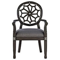 Transitional Accent Chair with Spiderweb Design
