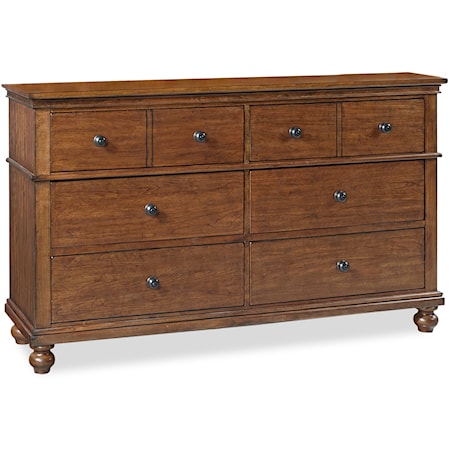 Traditional 6-Drawer Dresser with Cedar and Felt-Lined Drawers