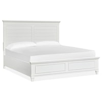 Contemporary King Panel Bed with Low-Profile Footboard