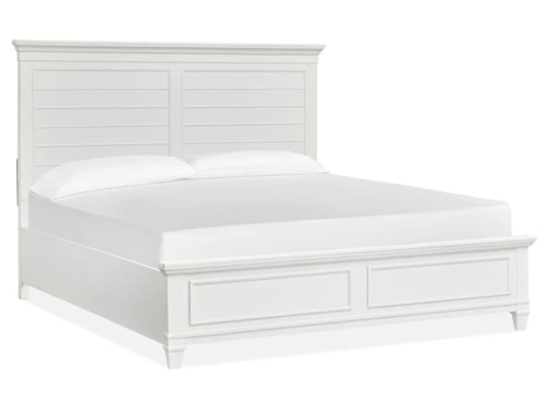 Contemporary Queen Panel Bed with Low-Profile Footboard