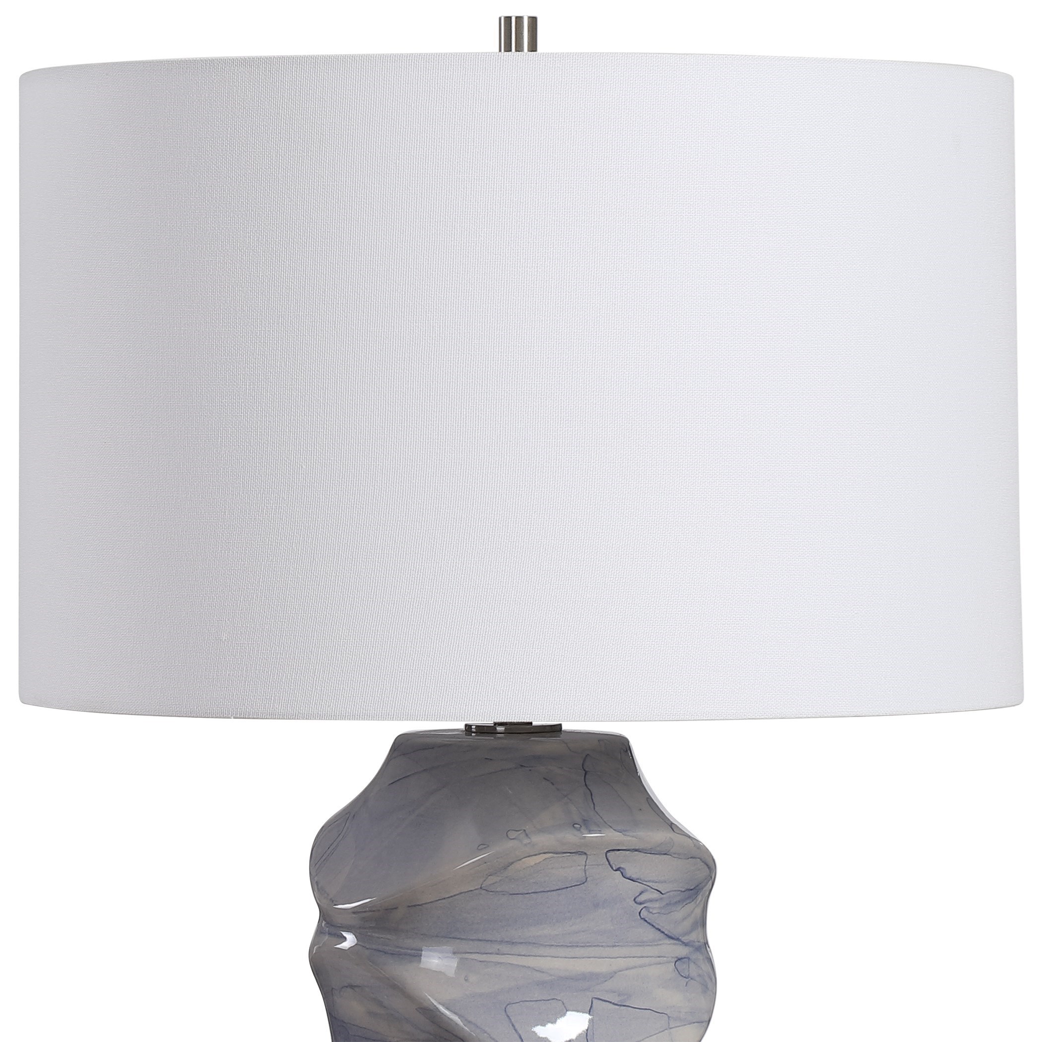 Uttermost Table Lamps Waves Blue & White Table Lamp