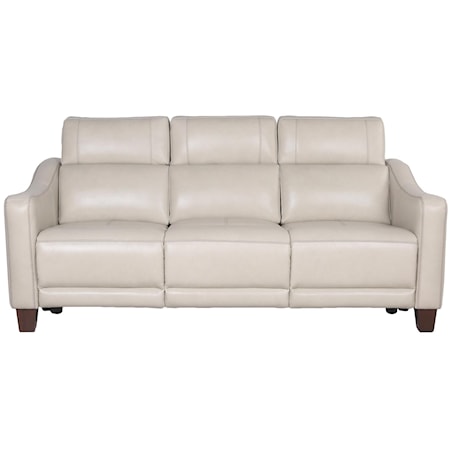 Transitional Dual-Power Sofa with USB Ports