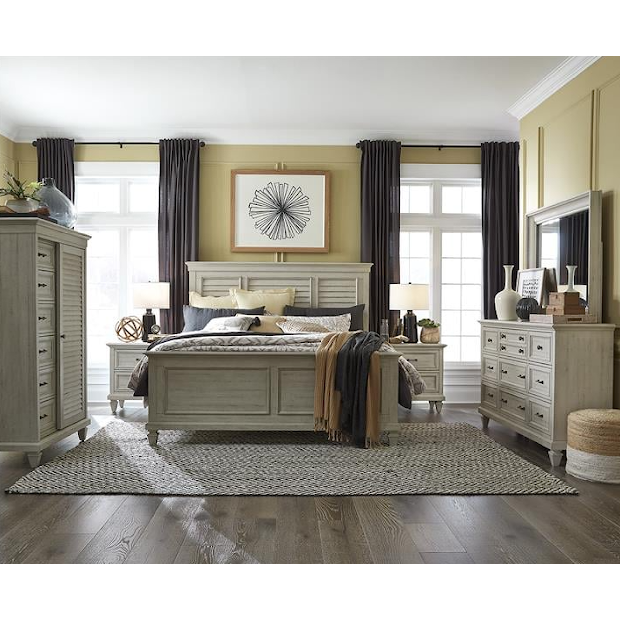 Magnussen Home Newport Bedroom 6-Piece Queen Bedroom Set 