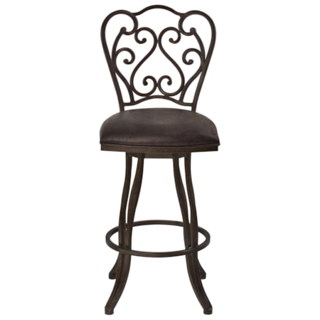 26&quot; Counter Height Metal Swivel Barstool