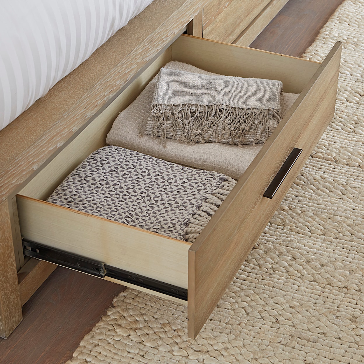 Aspenhome Modern Loft Queen Panel Storage Bed