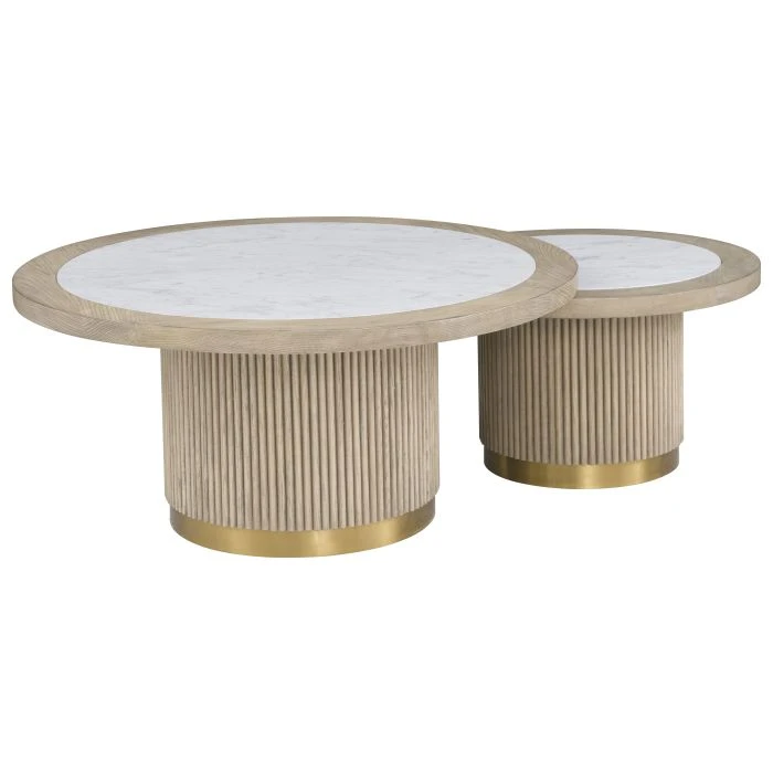 Large Round Bunching Cocktail Table
