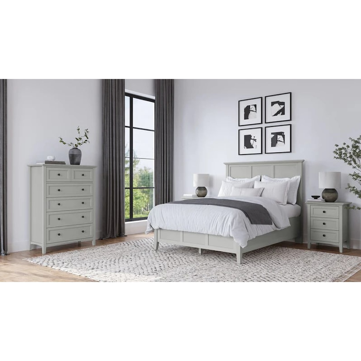 Modus International Grace Elephant Grey Bedroom Set