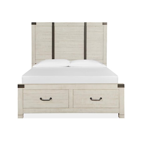 Queen Panel Storage Bed