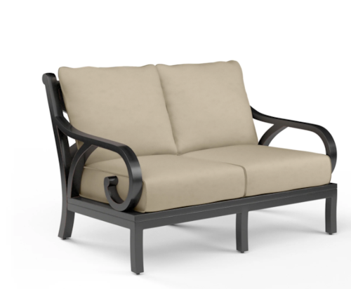 Traditional Outdoor Cushioned Loveseat