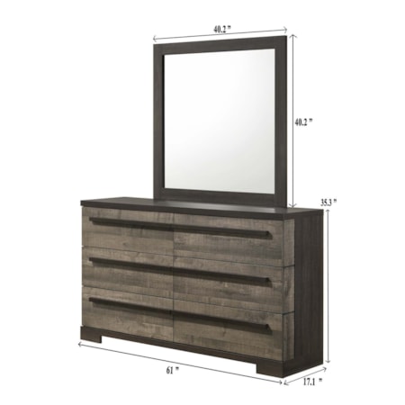 Dresser &amp; Mirror Set