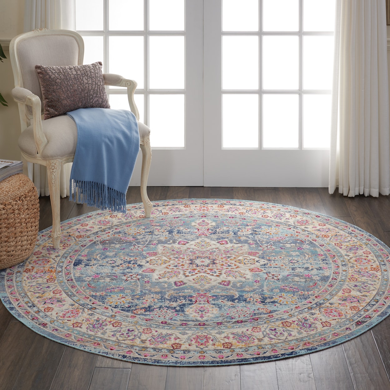 Nourison Vintage Kashan 4' Round  Rug