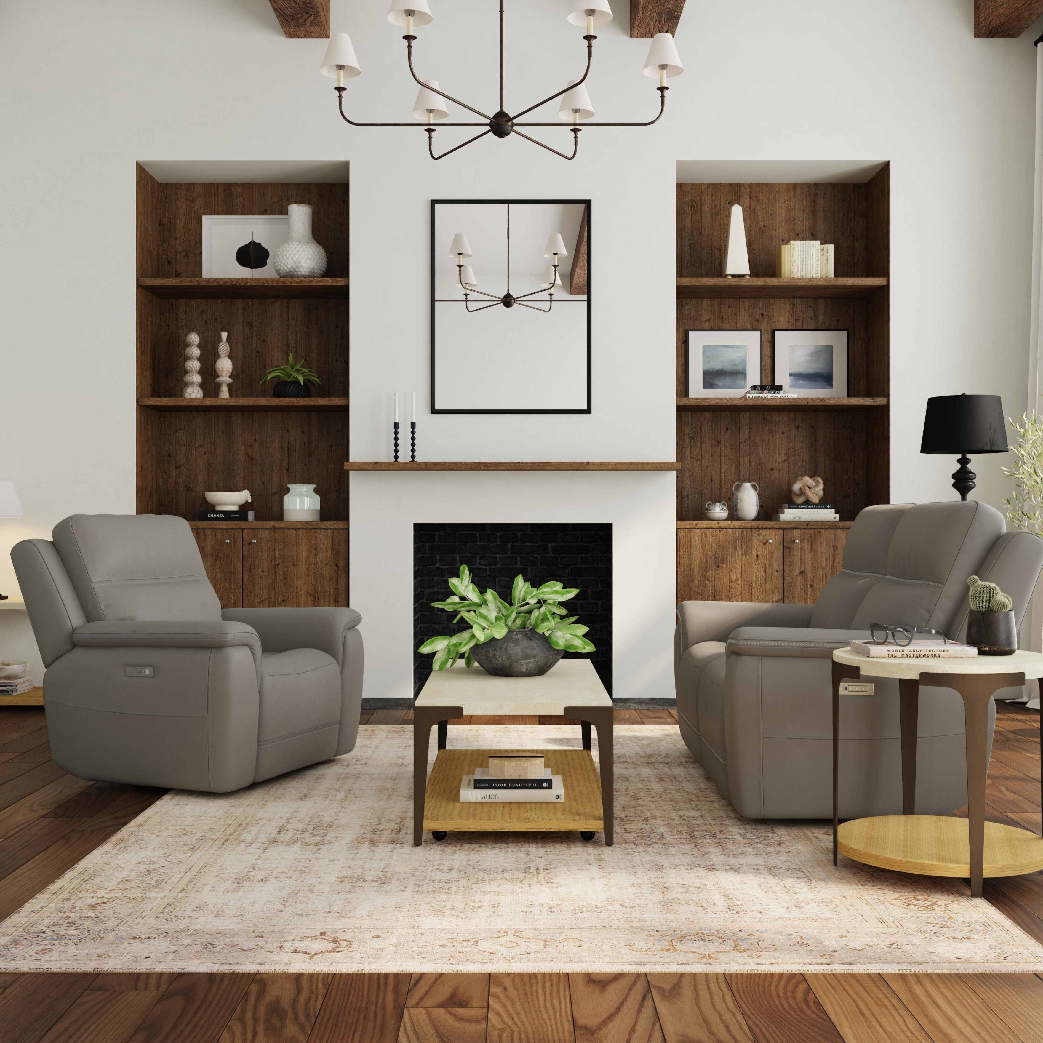 Casual 2-Piece Power Reclining Living Room Set