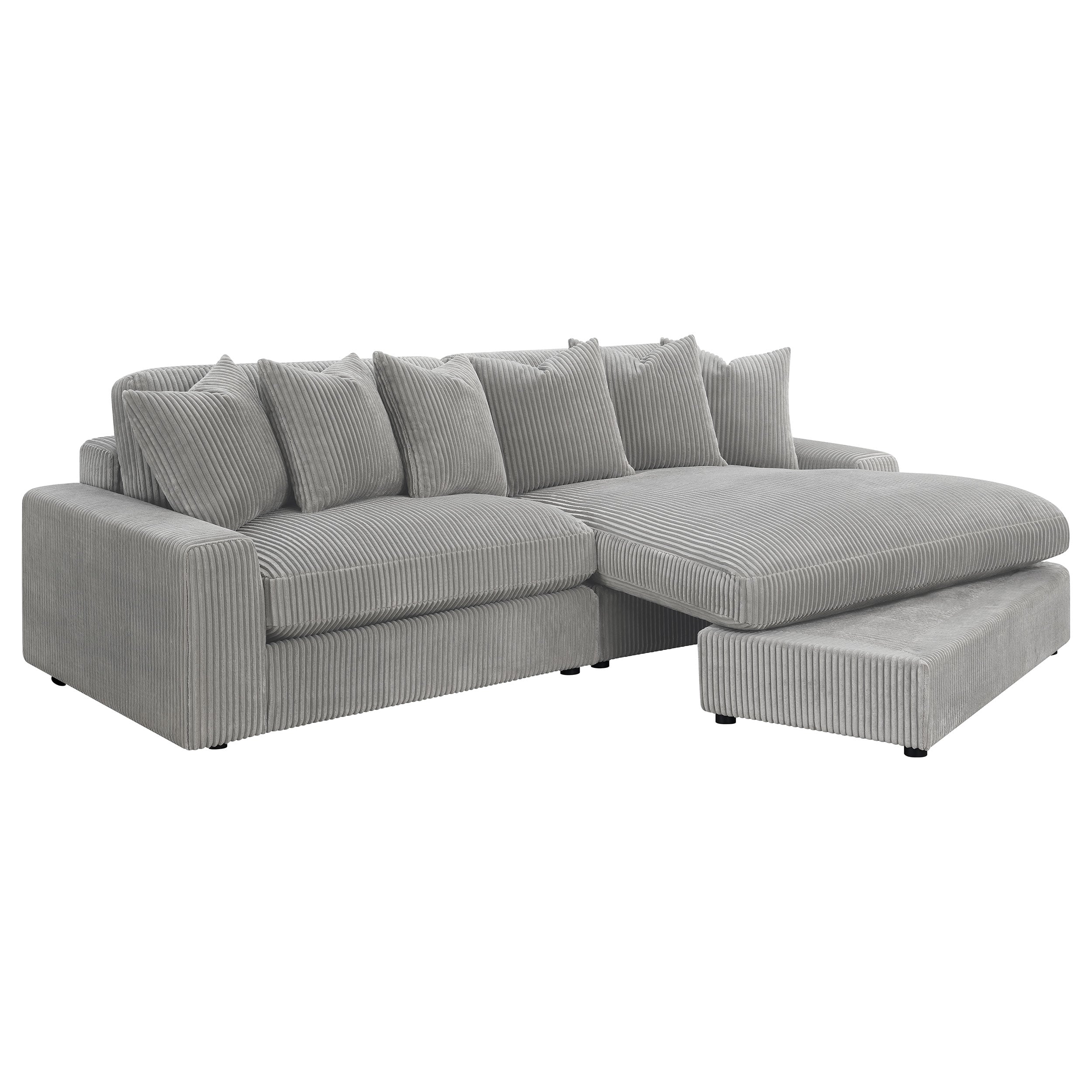 Blaine Reversible Chaise Sectional Sofa Fog