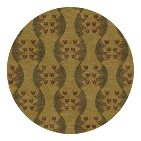 6'  x 6'  Round Light Tulip Fest Rug