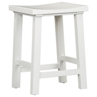 Console Stool with Saddle Seat