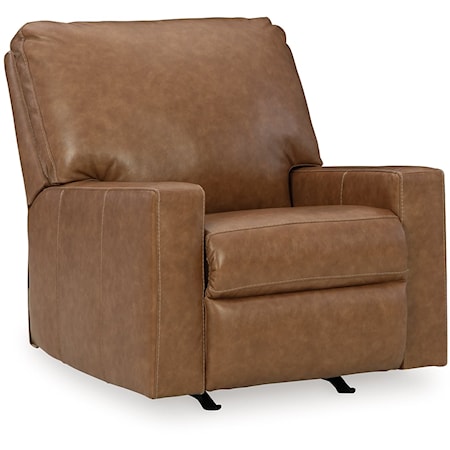 Contemporary Leather Match Rocker Recliner