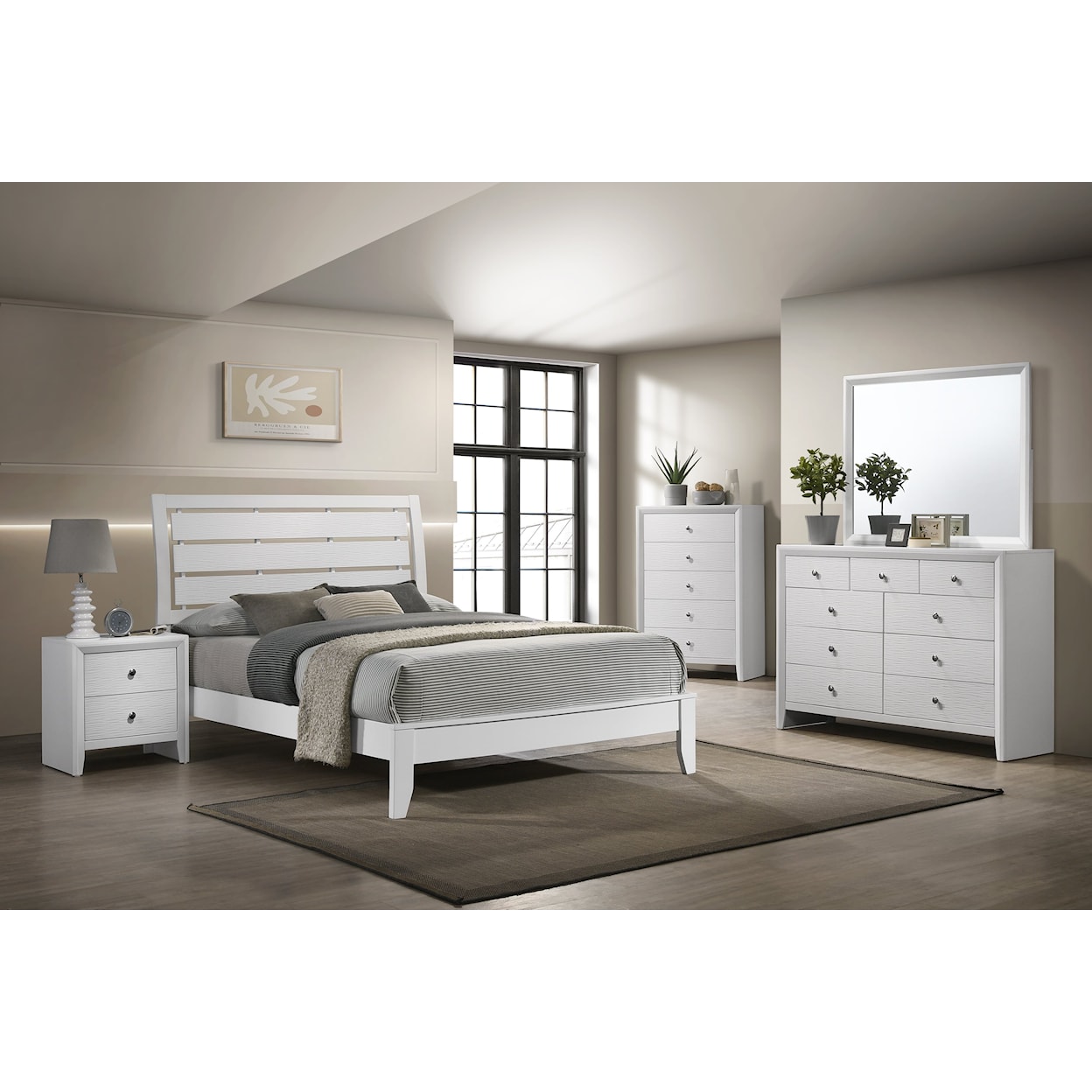 Crown Mark Evelyn EVELYN WHITE QUEEN BED |