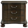 Elements International Avery- 3-Drawer Nightstand with USB Ports