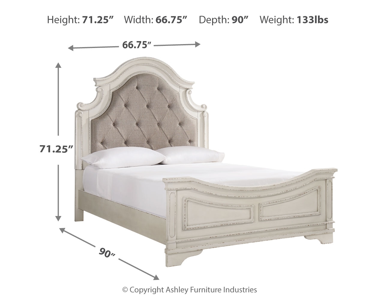 Queen Upholstered Panel Bed