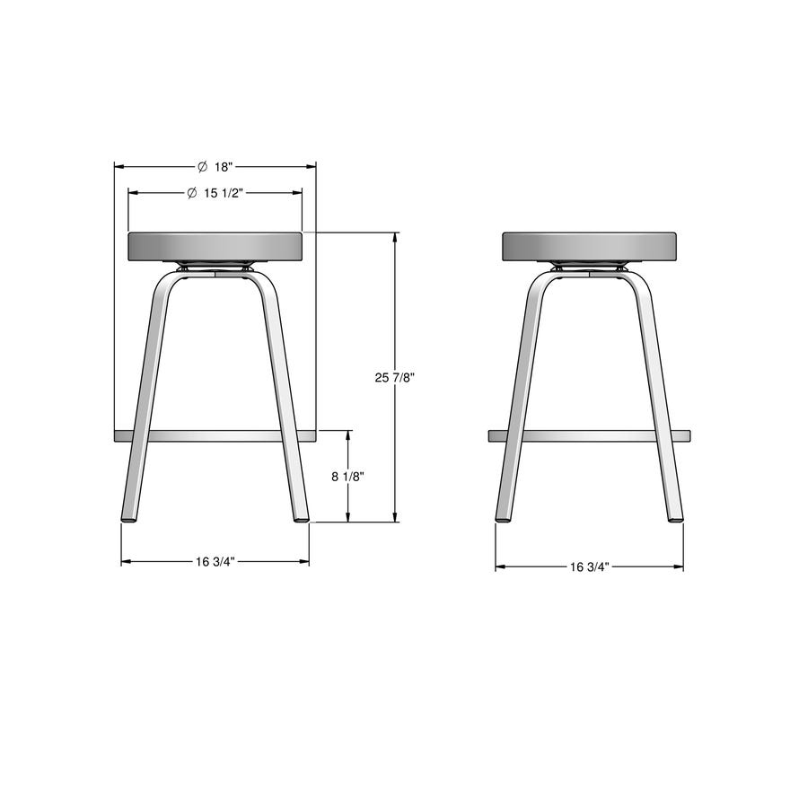 Amisco Reel Upholstered Counter Height Swivel Stool