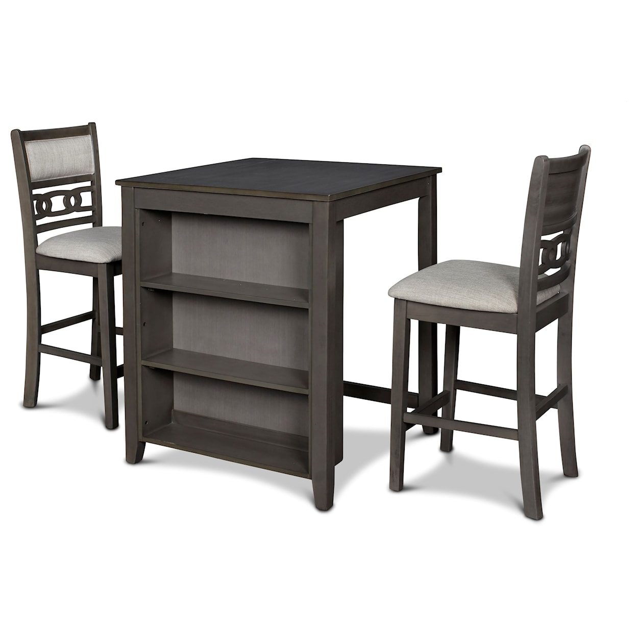 New Classic Furniture Gia 3-Piece Counter Table and Chair Set