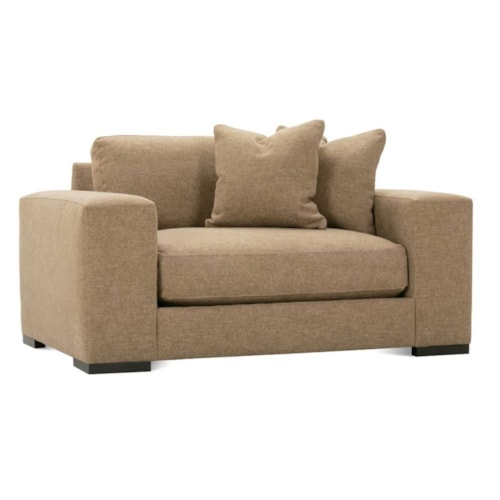 Contemporary Chair and a Half with Throw Pillows