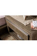 Furniture of America Bridgewater Transitional 4-Drawer Low Chest with Felt Lined Top Drawers