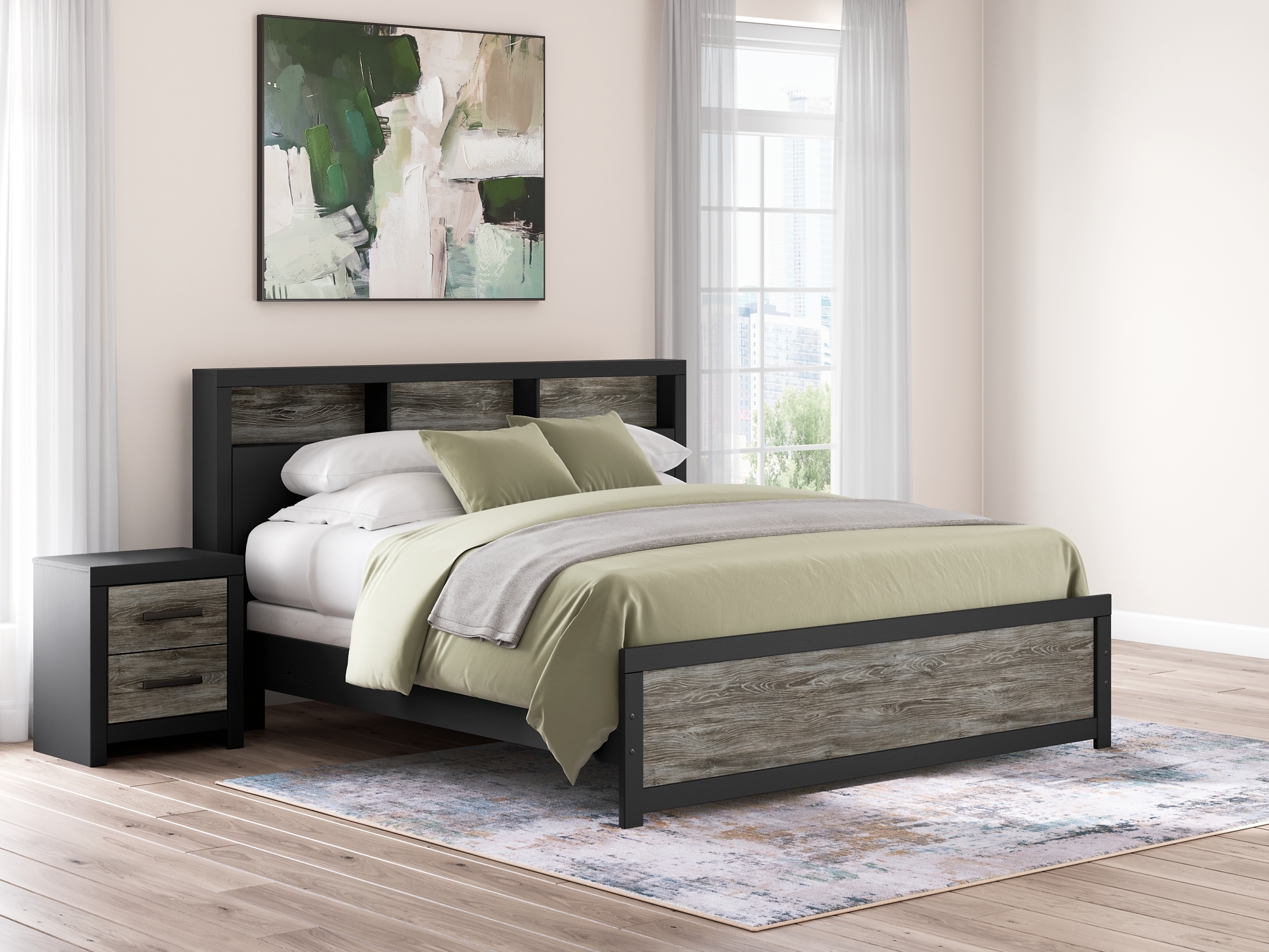 Signature Design by Ashley Broachmyn King Bookcase Panel Bed