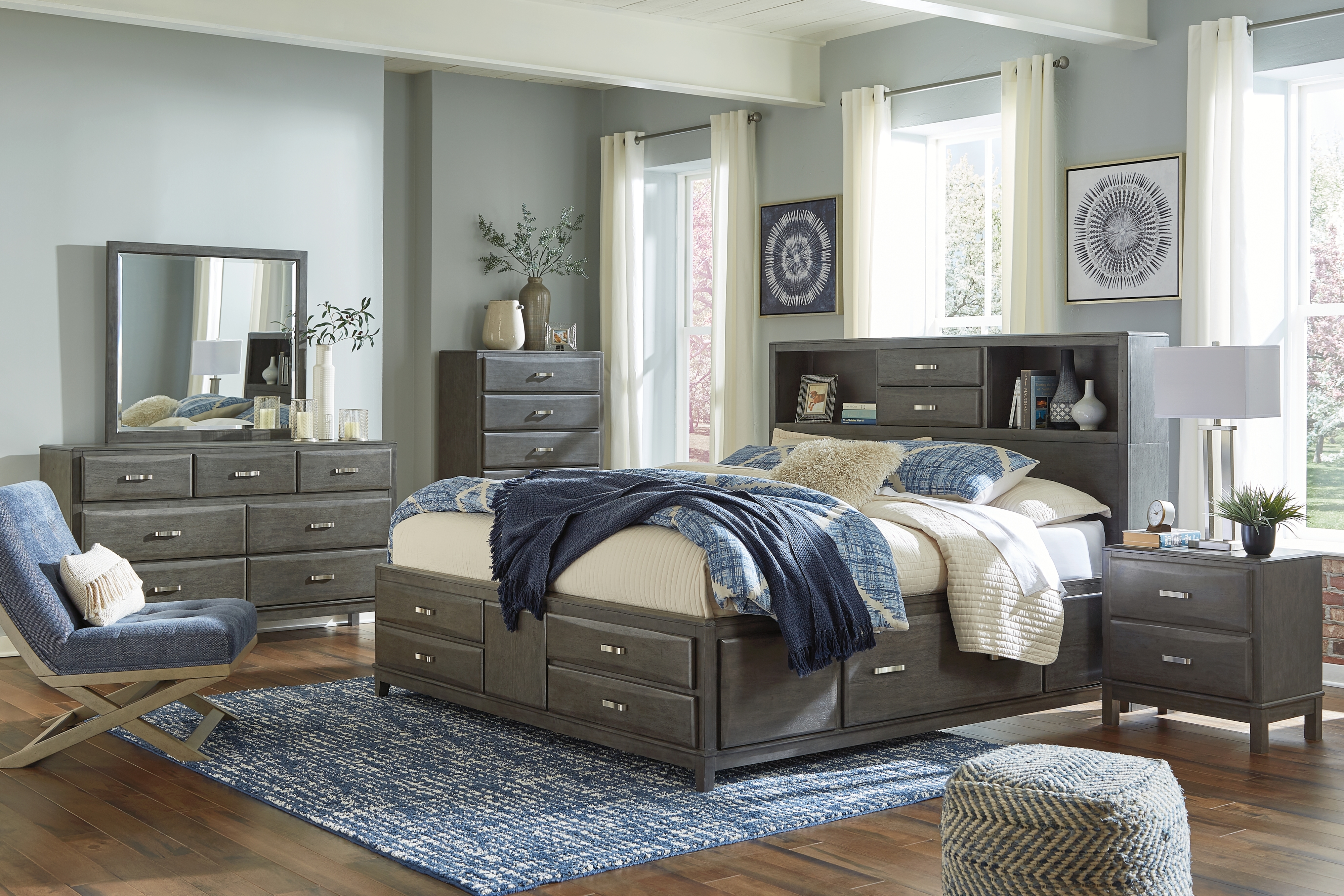Signature Design by Ashley Caitbrook King Storage Bed With 8 Drawers